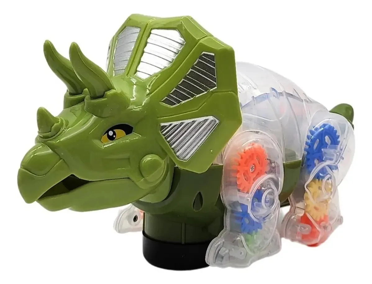 Brinquedo educacional Triceratops Dinosaur Musical Gear Dino