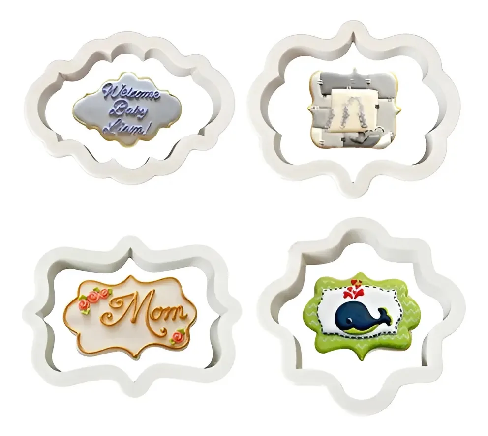 Conjunto de cortadores de molduras vintage X4 Fondant