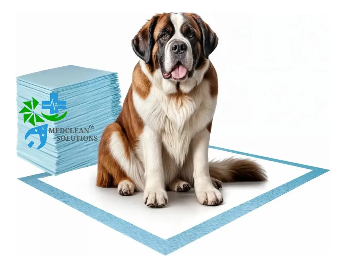 Lençóis de banho 40uni para cães, fraldas de treinamento, 90x60cm, lençóis descartáveis para cães de estimação Gac-101168 Medclean Solutions