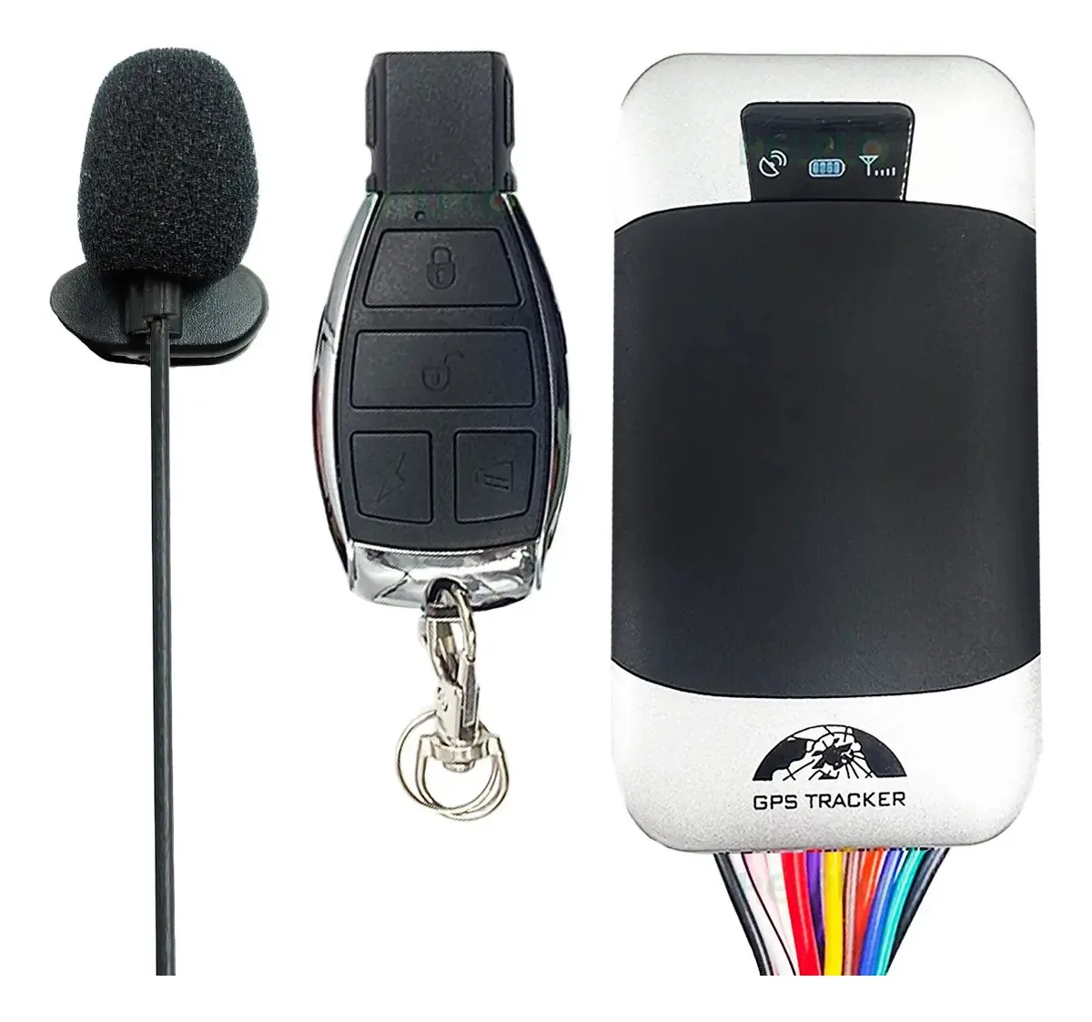 Gps Rastreador Veicular Tk-303g Carro Moto + Escuta Cor Prateado