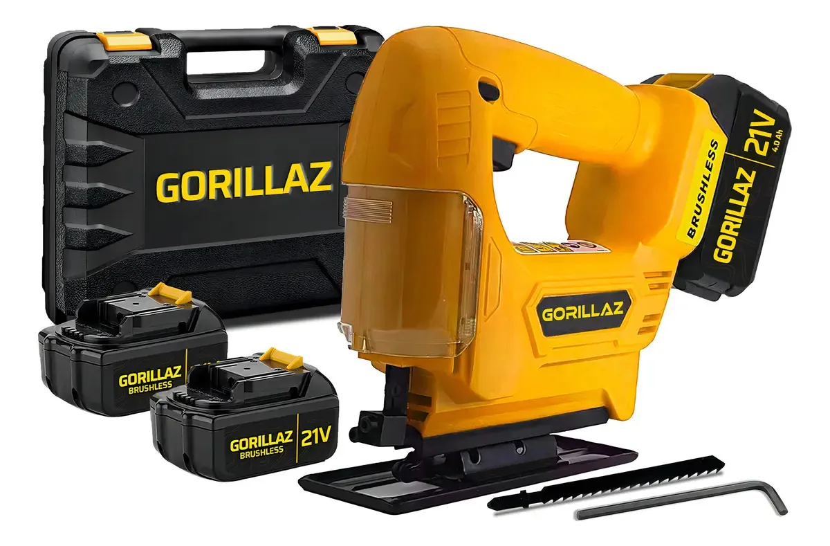 Serra Tico-Tico Sem Fio Gorillaz GST-21V 21V Base Ajustável 2 Baterias