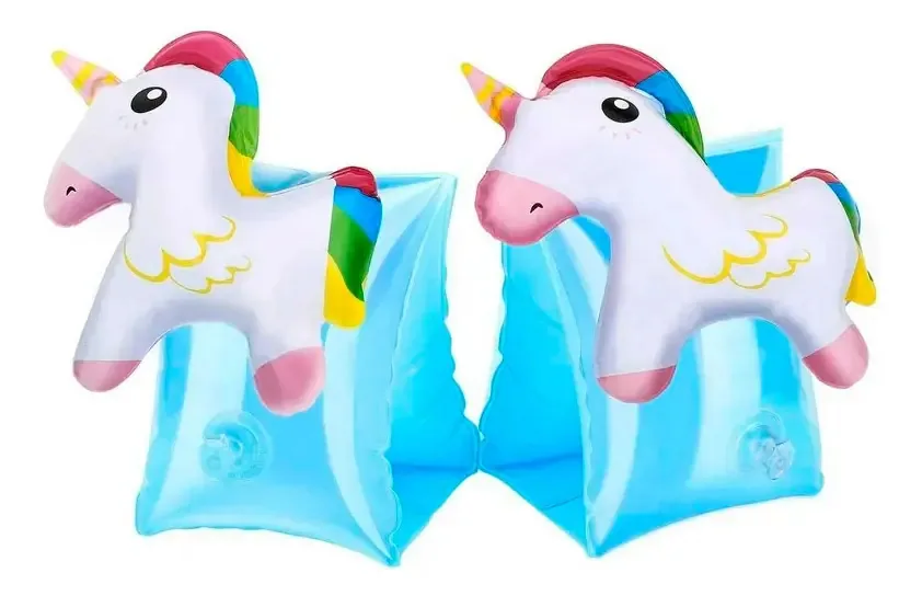 Braços de piscina flutuantes aquáticos infláveis para crianças Unicorn