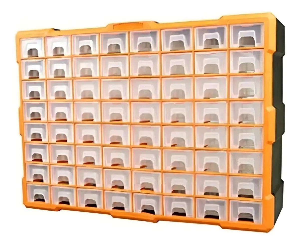 Caixa Organizadora 64 Gavetas 370x530x170mm Profissional