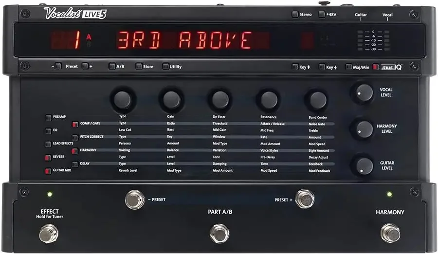 Digitech Live5 - Harmonizador de pedal inteligente para voz