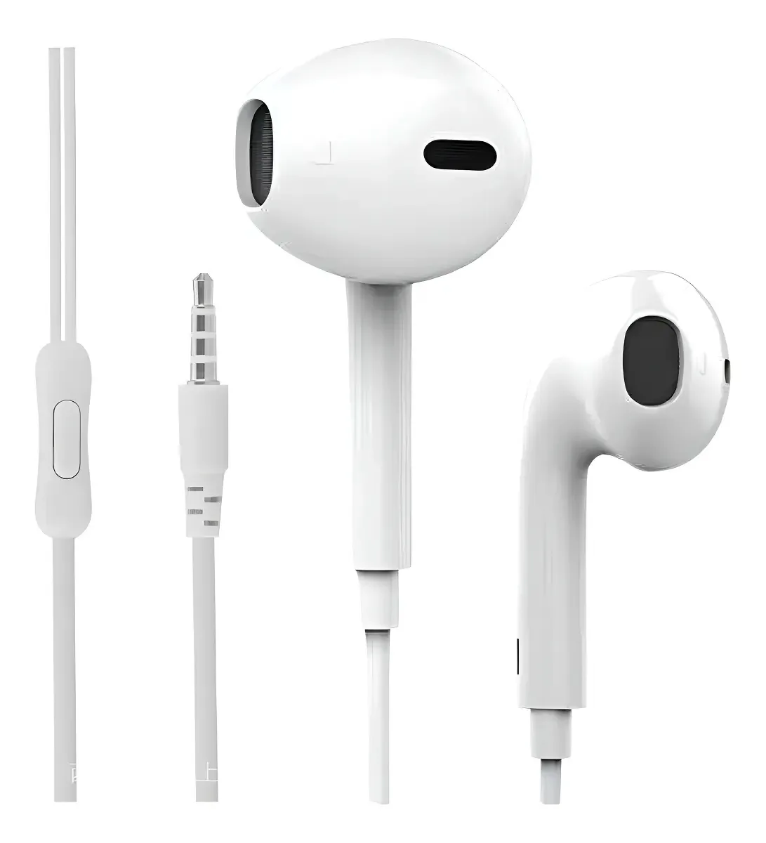 Fones de ouvido viva-voz de 3,5 mm, microfone e controle multimídia