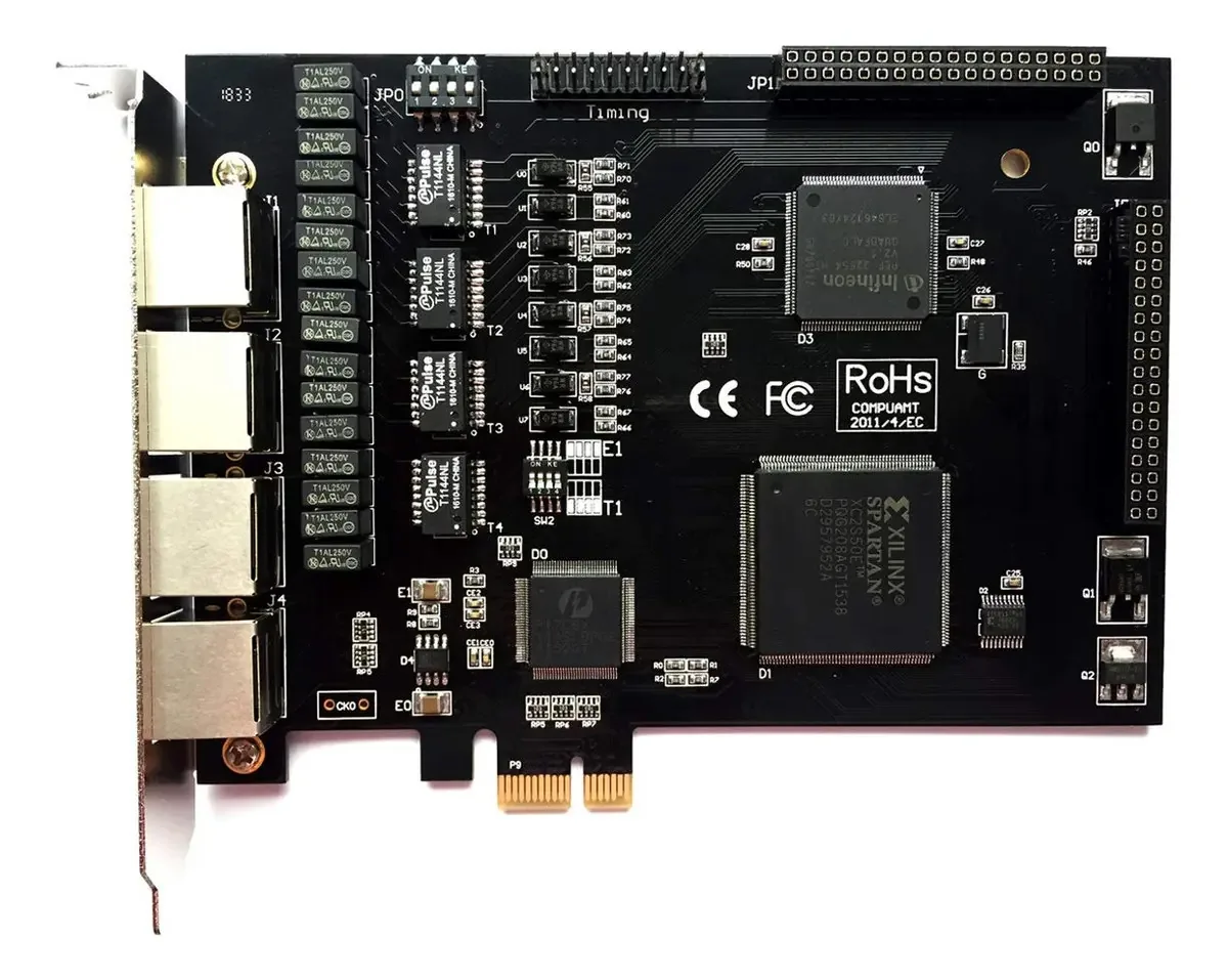 Te420 Placa Asterisk 4 Portas Pri E1/t1,pcie,asterisk,issabel,freepbx,dahdi,isdn Pri E1 Para Sistema De Telefones Voip De Hotel Restaurante