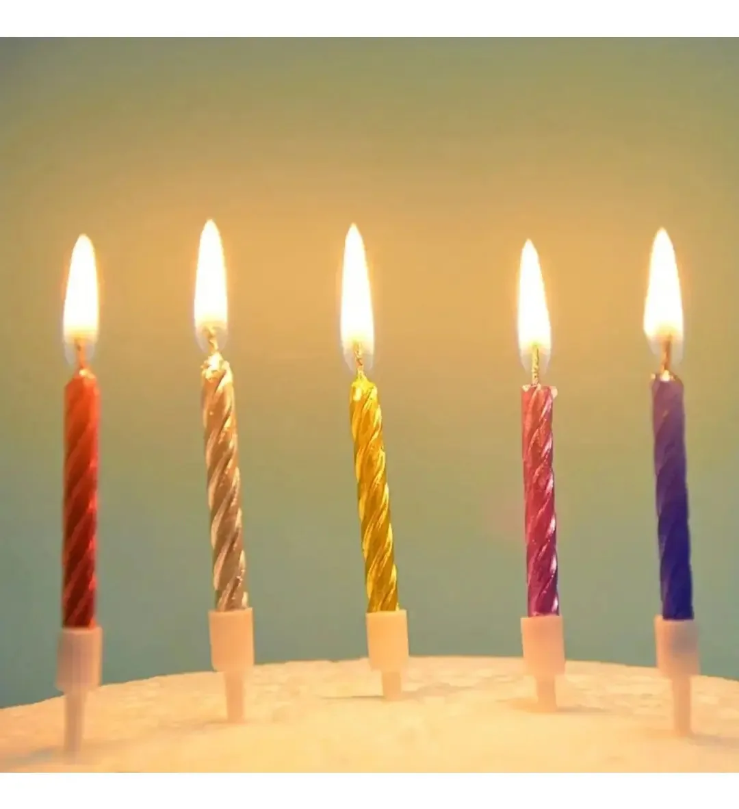 100 velas de aniversário Cotillion, cores variadas com base