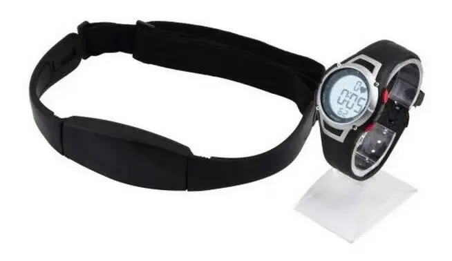 Relógio com monitor de frequência cardíaca com faixa torácica Sport/Mli Color Black