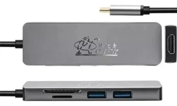 Adaptador USB-c para PC Mac Pro Hub 5 em 1 Hdmi Usb Sd Mli