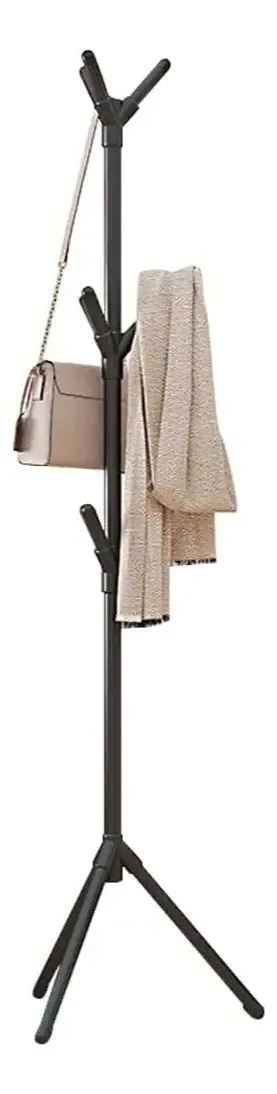 Rack de roupas para calçados fáceis de armar com 3 camadas de 170 cm, cor preta