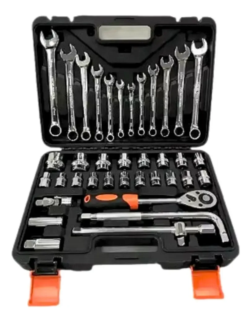 Conjunto de kit de ferramentas manuais de 38 peças, cor preta