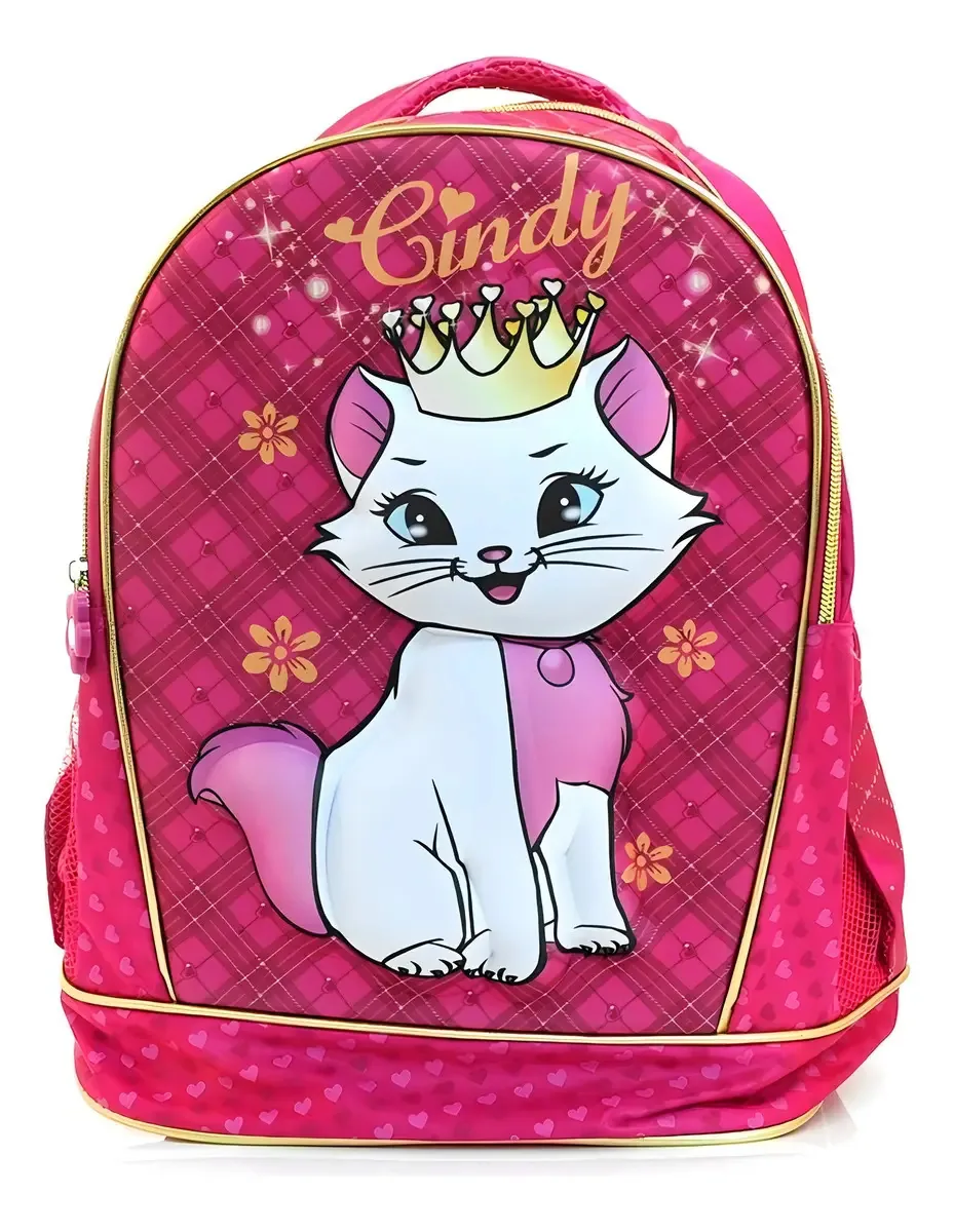 Mochila Costas Infantil Luxcel Cindy Gata Rosa