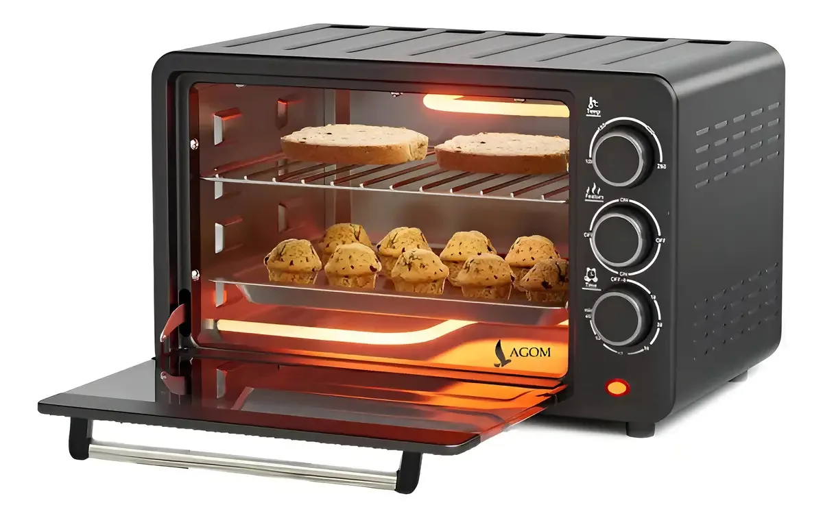 Forno elétrico antiaderente 1000w 25 Lts preto