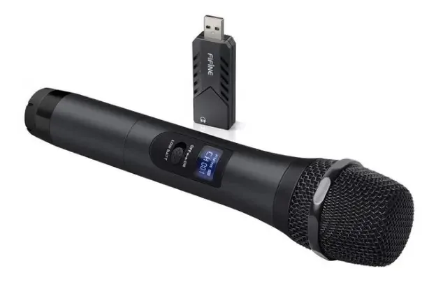 Microfone de karaokê Microfone sem fio Microfone USB Cor preto
