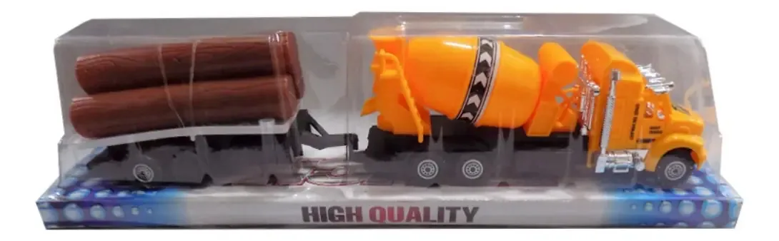 Caminhão de fricção com baús para crianças Cor Amarelo Character Friction Truck Baús