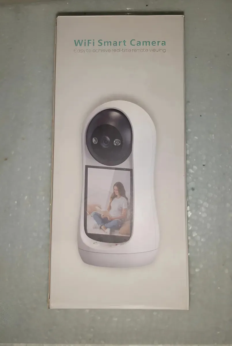 Câmera Babá Eletrônica Com Tela Video Chamada Wifi Branco