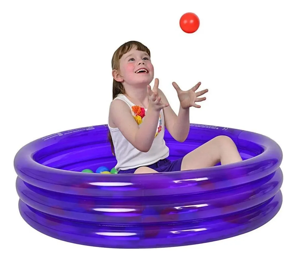 Piscina inflável com 50 bolas incluídas - adequada para água violeta