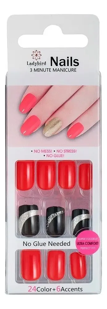 Unhas autoadesivas Ladybird Nails S917