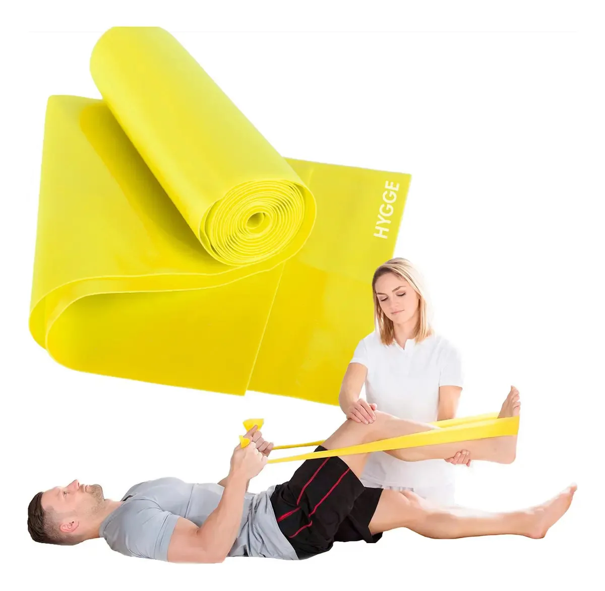Banda elástica longa, látex, mídia, reabilitação, fitness, ioga