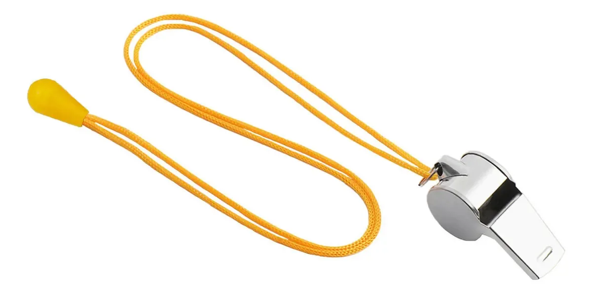 Apito de metal com alça, árbitro, árbitro, Silver Sport Guards