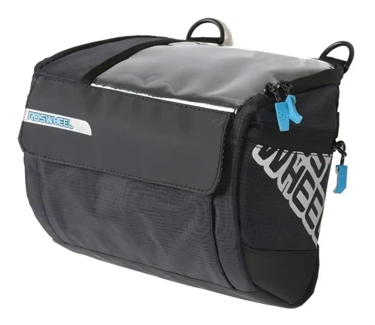 Bolsa de guidão de bicicleta Roswheel, 3 litros, bolsa de guidão Lohas, cor preta