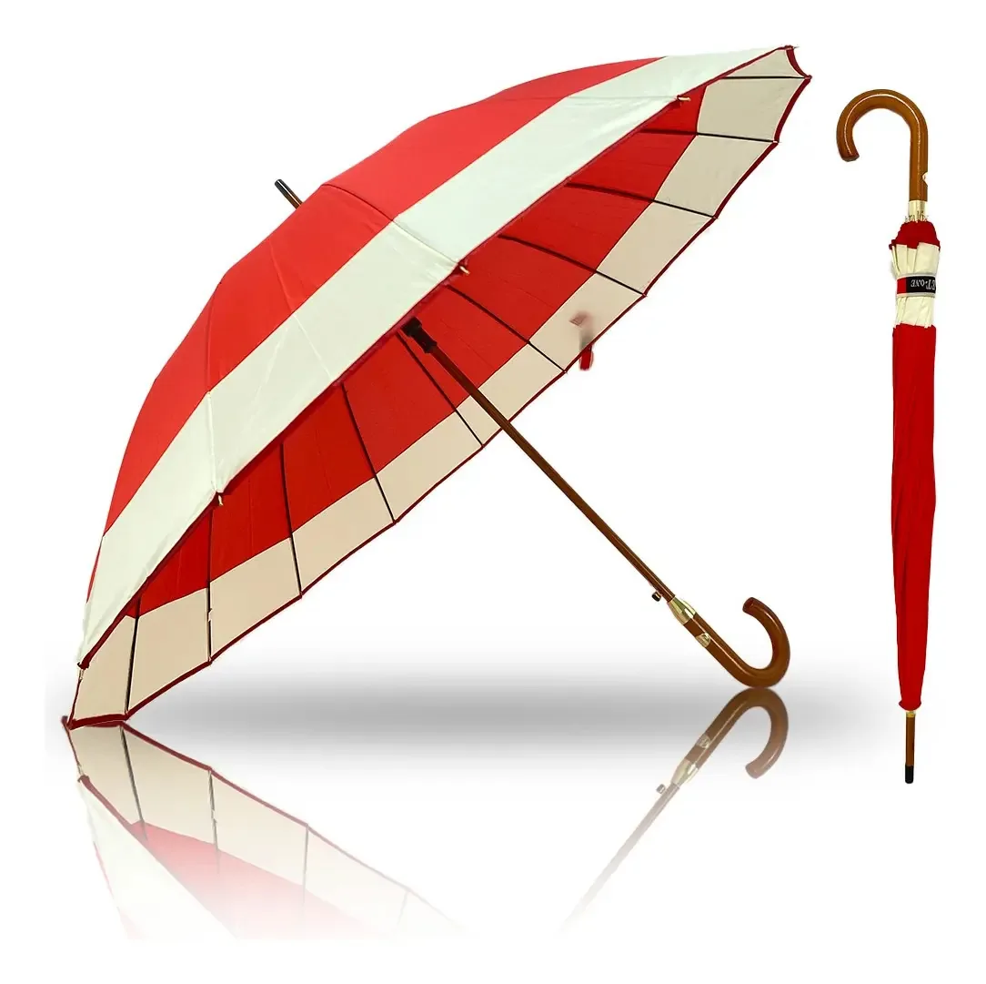 Guarda Chuva Automático Feminino Grande Guarda Chuva Feminin Cor Vermelho