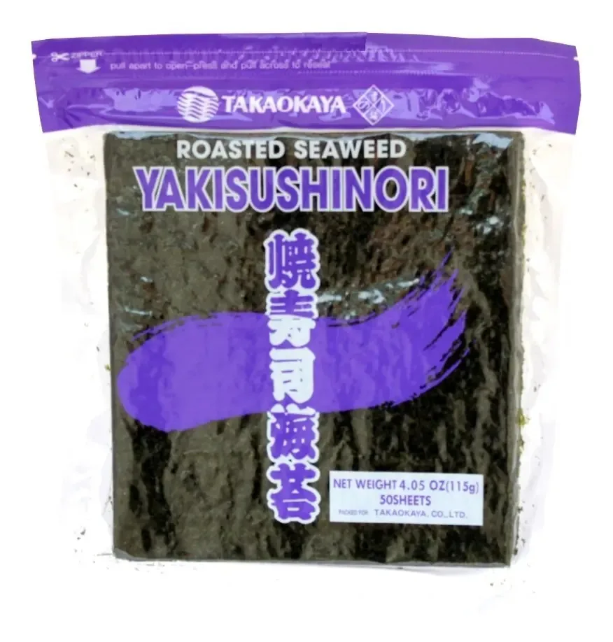 Alga Marinha Nori Takaokaya Desidratada 115 g 50 Folhas