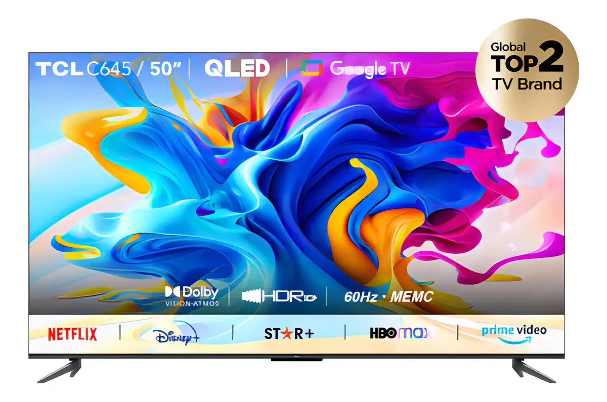 Smart TV Qled 50 Tcl 50x645 4k Hdr Google Tv