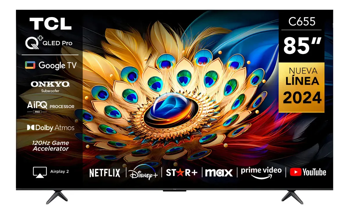 TV inteligente Tcl 85 Qled 4k 85x655