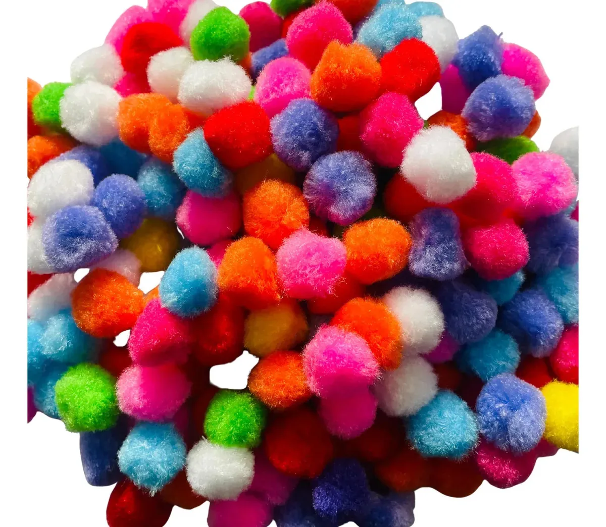 1.000 Pompom Bolinha Mix Colorido Verão 2cm Cor Cores Sortidas Verão