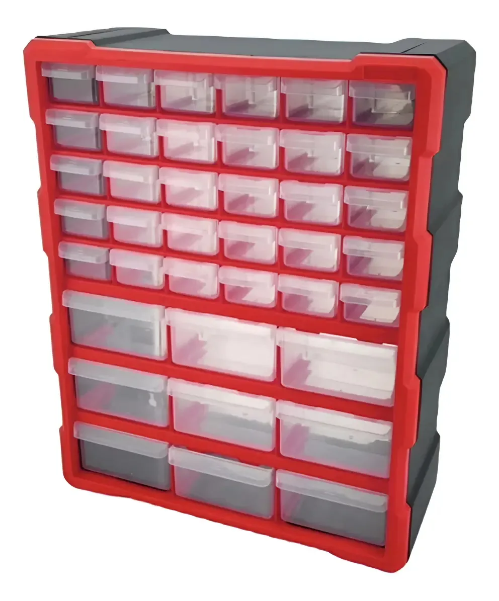 Organizador de gavetas 39 bandejas pretas