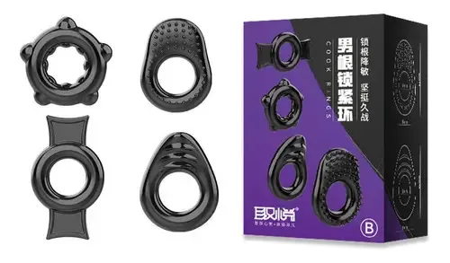 Kit Anéis Peniano De Silicone Jelly Para Manter A Ereção