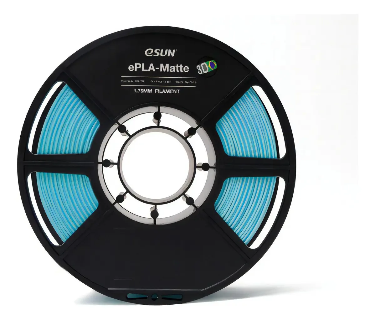 Filamento 3D Esun ePLA-Matte Azul Claro 1,75mm 1kg Impressão 3D