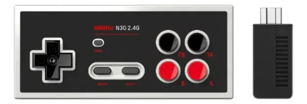 8bitdo N30 2.4g Wireless Gamepad Cor Branco
