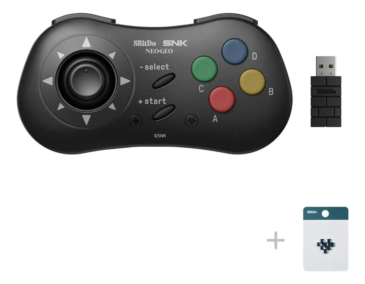 Controlador sem fio Neogeo de 8 bits com joystick clássico