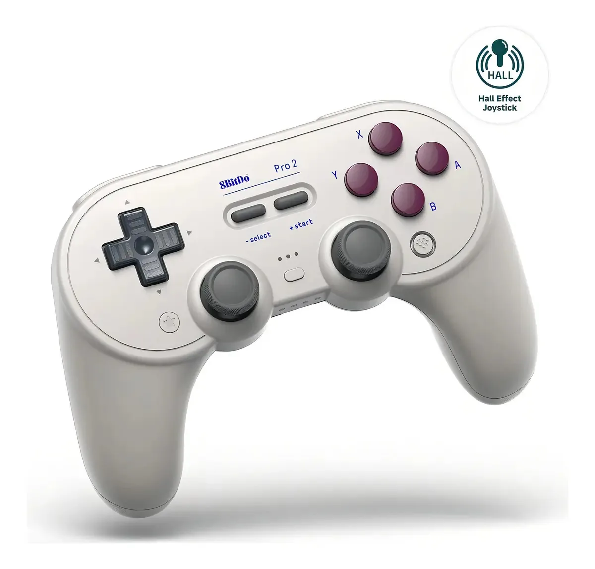 Controlador Bluetooth 8bitdo Pro 2 para Switch, atualização de joystick Hall Effect, controlador de jogos sem fio para Switch, PC, Android e Steam Deck e Apple (g Classic Edition)