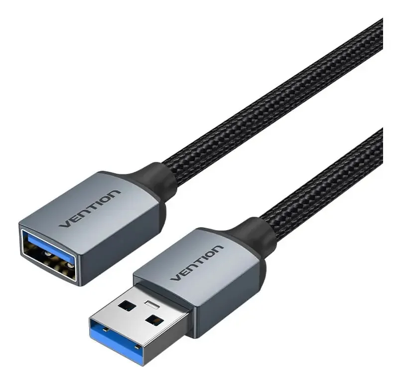 Cabo 3.0 3m Vention CBLHI cinza com entrada USB saída Cabos e adaptadores de dados USB 3.0