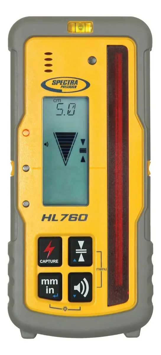 Receptor de nível a laser Spectra Precision Hl760, telas L