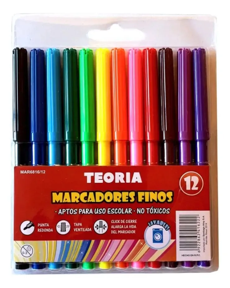 Marcadores finos Teoria X12