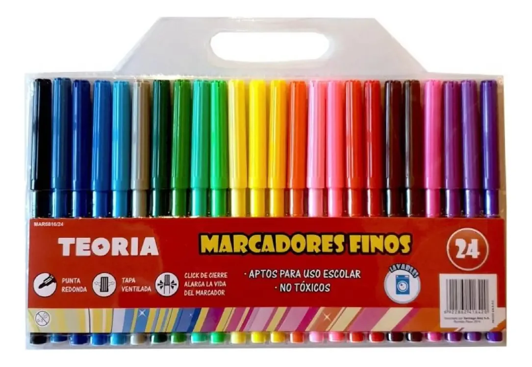 Marcadores finos Teoria X24, papelaria