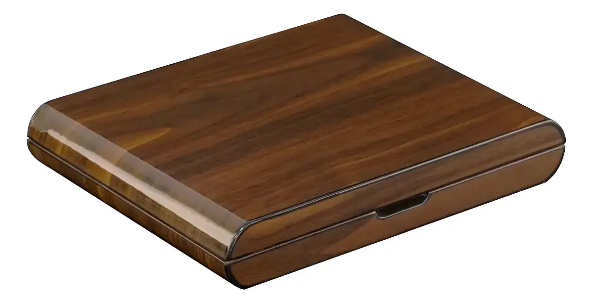Caixa Umidora Charuto Cedro Luxo Alto Brilho Walnut Nilos D.