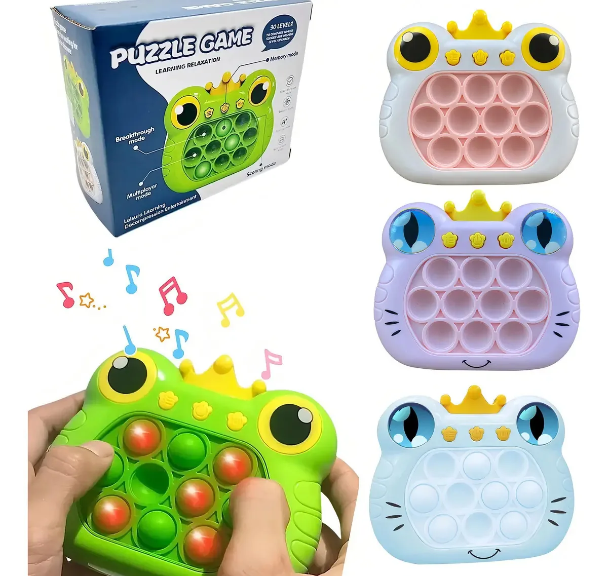Brinquedos sensoriais eletrônicos Pop It, cor verde