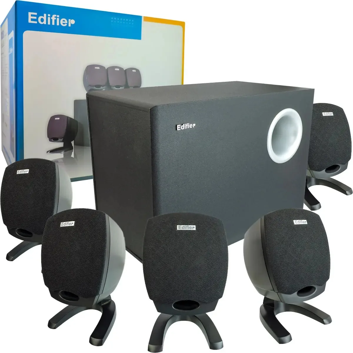 Caixas De Som Subwoofer Edifier R251 Sistema 5.1 Efeito Cine