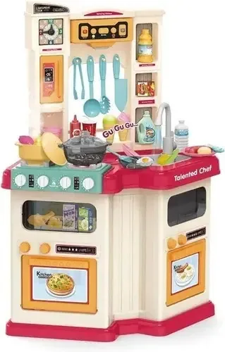 Cozinha de brinquedos infantis, 65 unidades, Chef Light Sound, unissex, cor branca