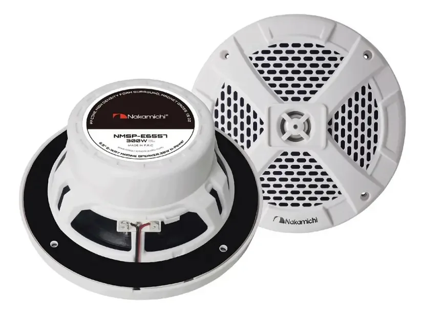 Alto Falante Marítimo 6.5'' 300W Nakamichi Branco Barcos