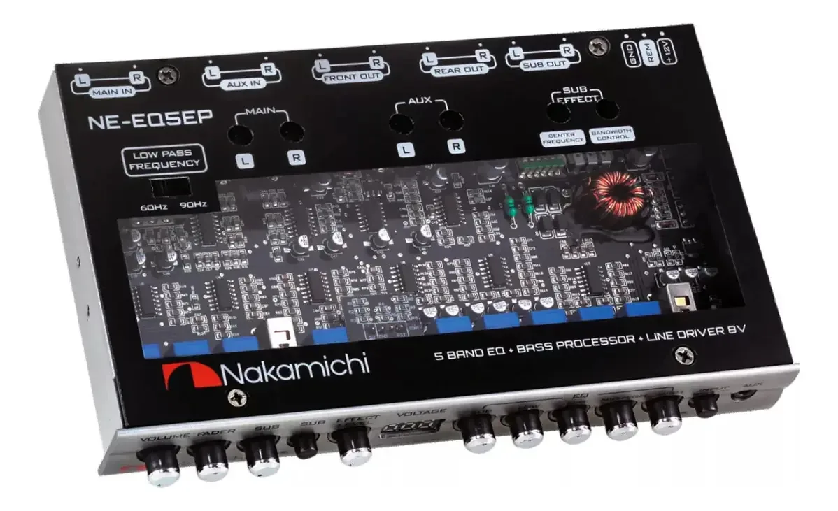Equalizador de epicentro de 5 bandas Nakamichi NE-eq5ep 8v cinza