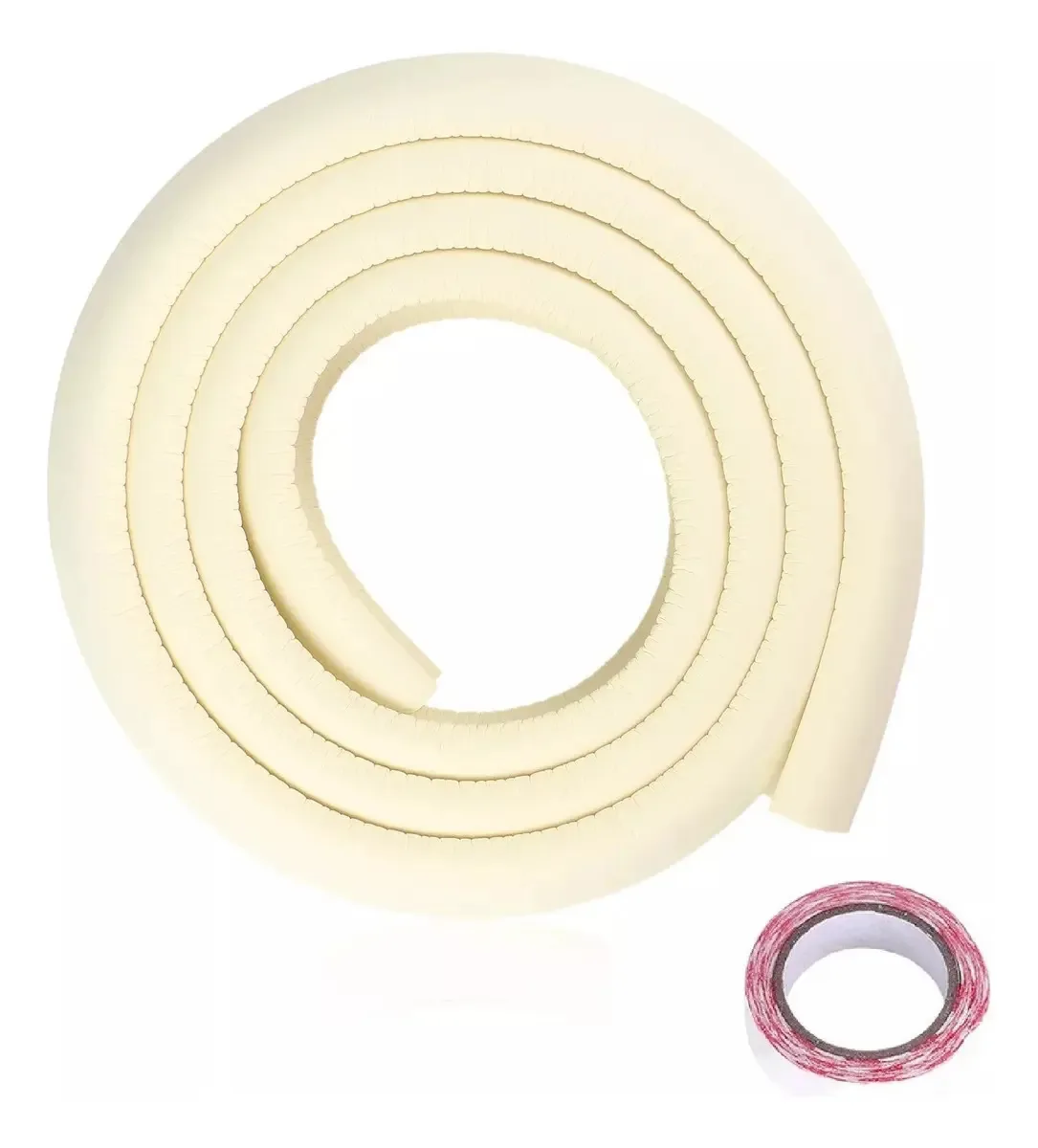 Protetor lateral macio, bordas e cantos de borracha, 2 M, cor bege