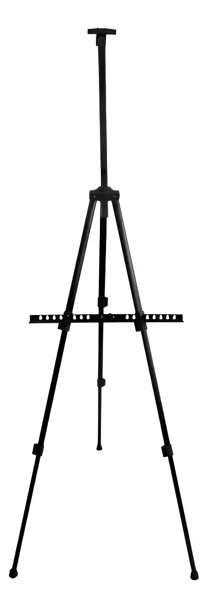 Cavalete Dobrável Alumínio Sinoart Preto Para Pintura Artística 176cm