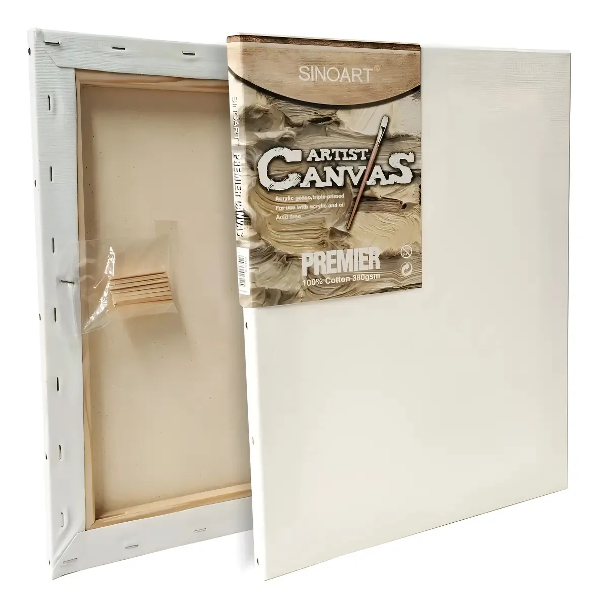 Kit de 5 Telas de Algodão para Pintura Sinoart Artist Canvas Premier 40x50 cm