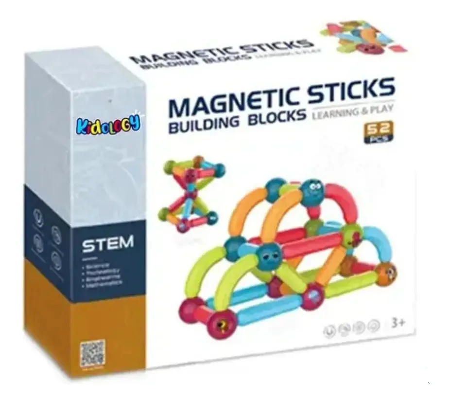 Blocos de bastões magnéticos (52 peças)